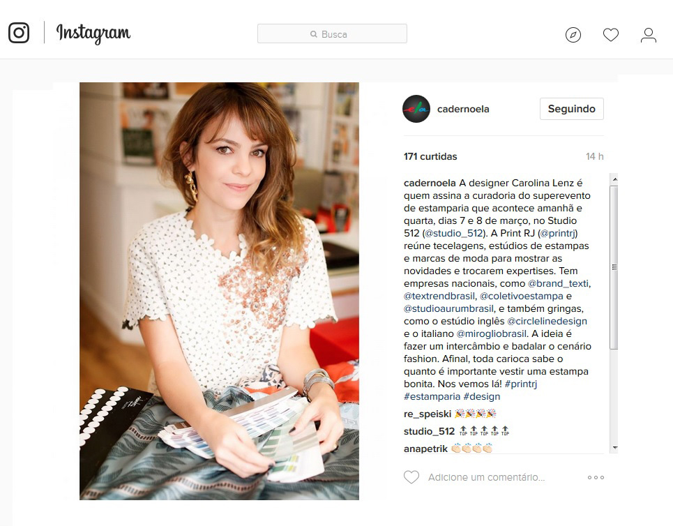 Instagram – Caderno Ela